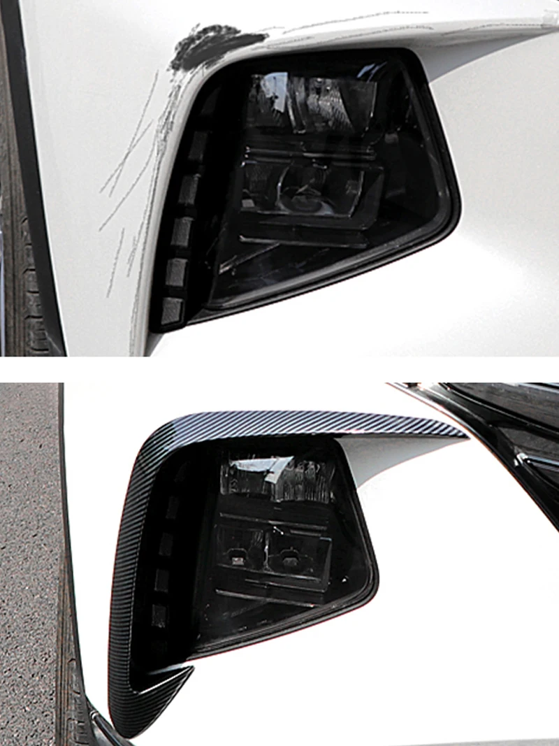 Front Fog Lamp Eyebrow Wind Knife Cover Trim For Hyundai Tucson NX4 2021 2022 2023 ABS Car Styling Accessories