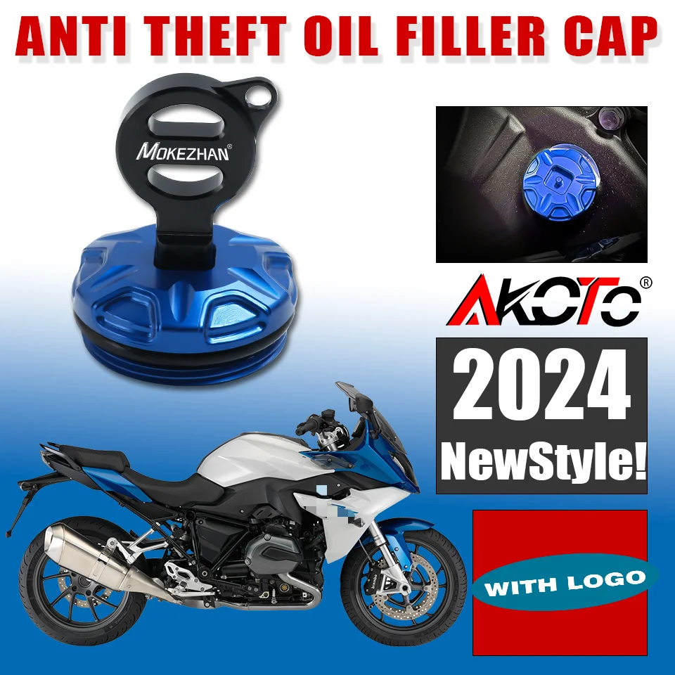 

NEW Motorcycles Anti theft Oil Filler Cap Engine Oil Plug Cover For BMW R1200R R1200RS R 1200 S ST R RS R1200ST 1200RS R1200S