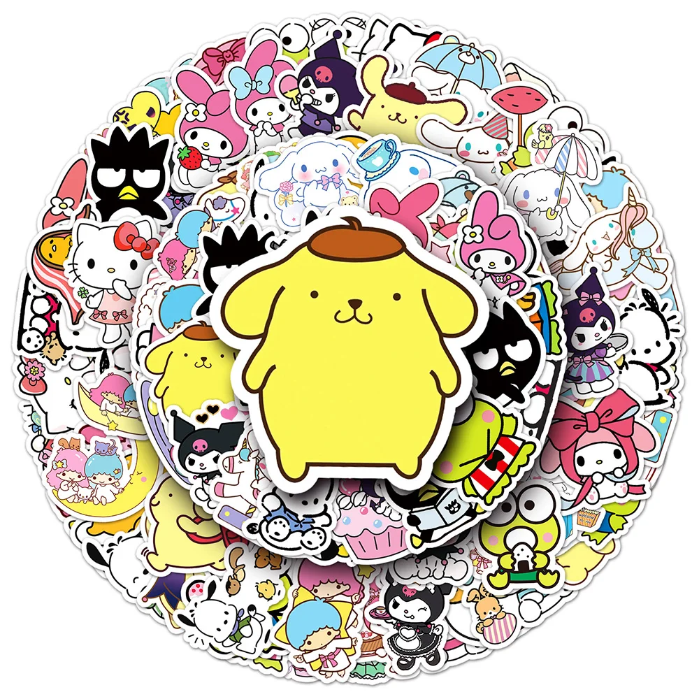 10/30/50/100 Stück Mix Sanrio Anime Cartoon Aufkleber Kawaii Cinnamoroll Keroppi Kuromi Aufkleber Wasserdicht Graffiti Koffer Laptop – Detail 4