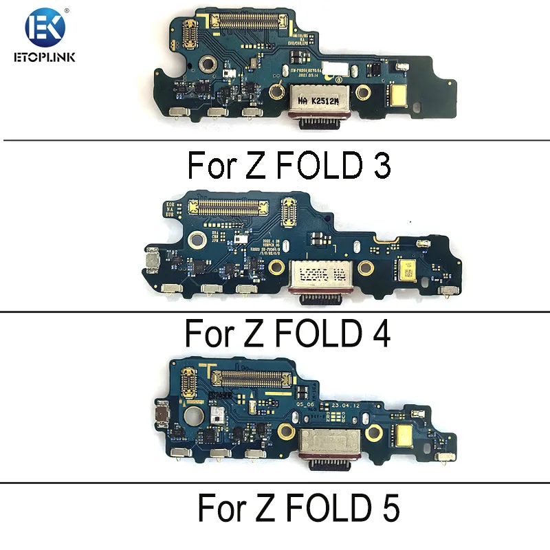 Dock Connector USB Charger For Samsung Z Flip 4 7 Z FOLD 3 4 5 6 Charging Port Microphone Board Flex Cable