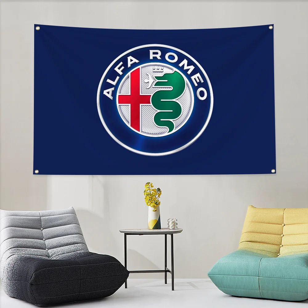 Rastar x Alfa Romeos Decor Flag to Hang Tapestry Outdoor Flags for Bedrooms Home Garden Fall Decoration Banners Accessories