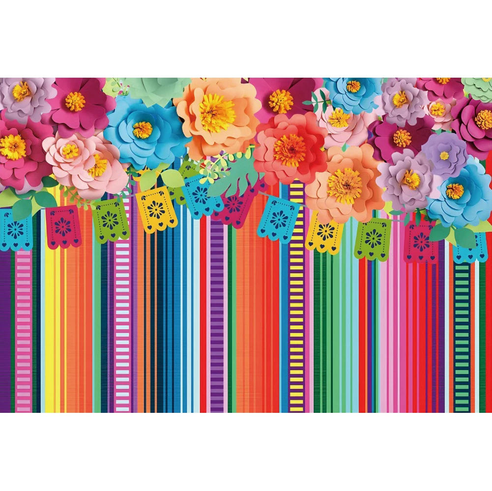 Mexican Fiesta Theme Day of the Dead Backdrop Cinco De Mayo Birthday Party Decoration Cactus Mexico Wood Photography Background