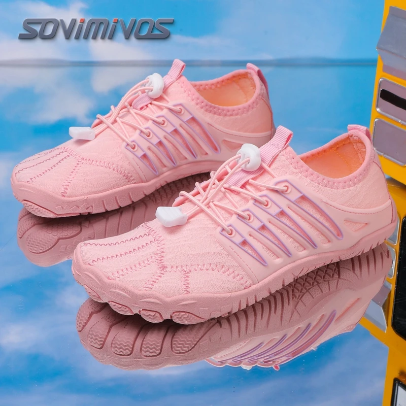 

Men Women Water shoes Upstream Wading Swimming Barefoot Five Fingers Aqua Shoes Colorful Beach Seaside Light Unisex Sneakers New