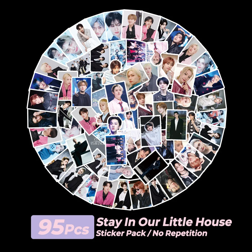 

KPOP 95pcs STRAYKIDS Cute New Stickers SKZOO Stay in our Little House Support Graffiti Stickers DIY Head Sticker