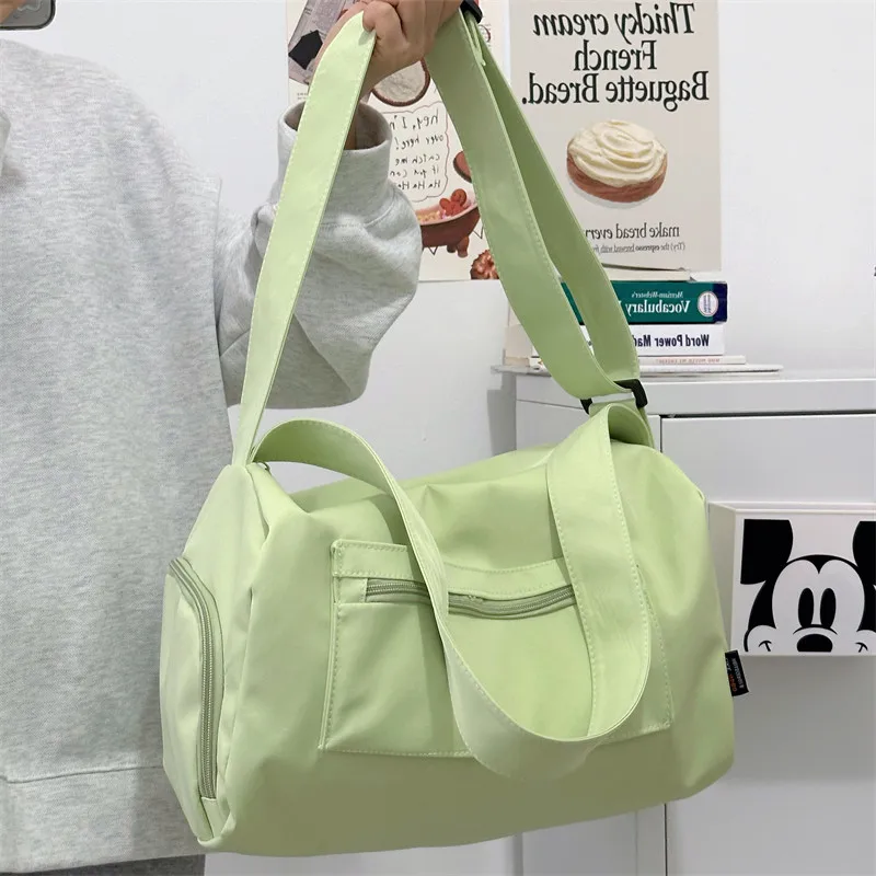 Solid Color Multi-pocket Large Capacity Crossbody Bag Casual Versatile Sports Yoga Short Trip Stroage Bag For Men&Women