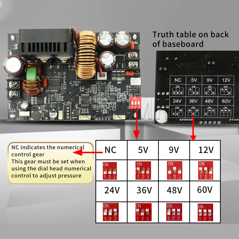 DC6-70V ไปยัง0-60โวลต์20A/15A CNC ที่ปรับได้แหล่งจ่ายไฟ DC โมดูล CV CC step-Down โมดูลสื่อสารแบบอนุกรม