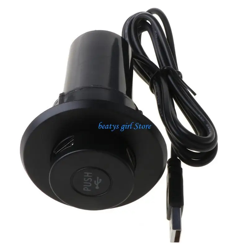 C7AB USB Lifting Extension Adapter Hub Desk Hole Embedded for Computer