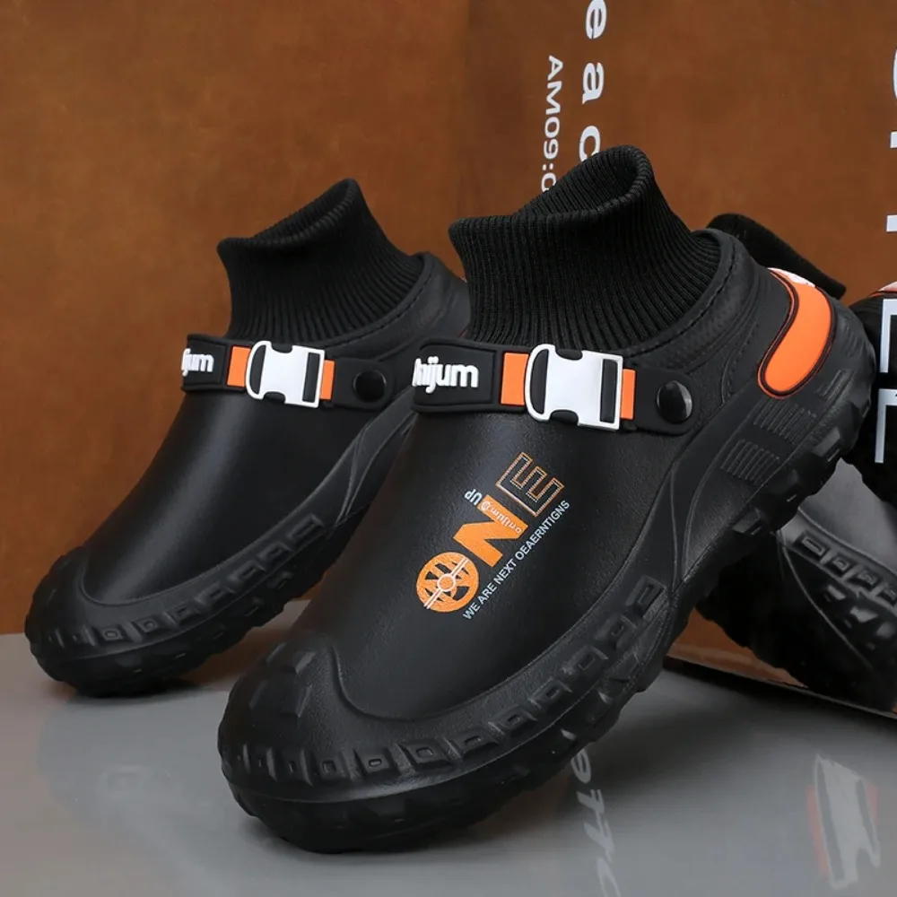 أحذية قطنية رجالية شتاء دافئ نعال قماش في الهواء الطلق داخلي مقاوم للماء أحذية رجالية عادية الشيف النعال الرجال نعال من القطن