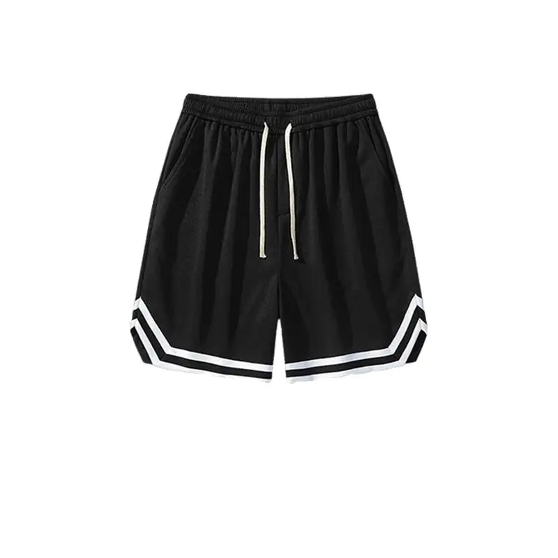 

Мужские летние повседневные брюки American Sle Baskeall Fitn orts из ледяного шелка Qui Dry, свободные брюки с пятью дюйма, дышащие полиэстеровые брюки...