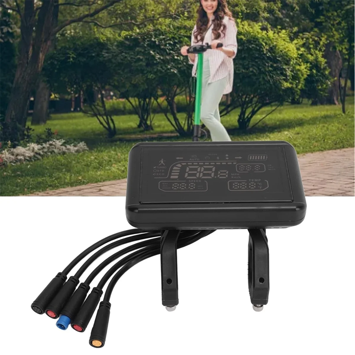 電動スクーター用ディスプレイコントロールパネル,防水ダッシュボードアクセサリー,スピードギア,パワーモード,インジケーターメーター