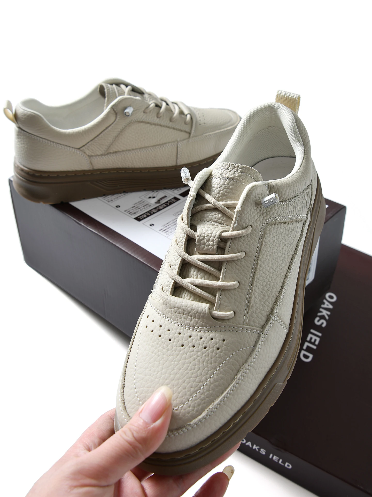 

Men's Casual Flat Bottom Low Cut Shoes Leather Upgraded Version Spring Summer Anti-Slip Rubber Sole Versatile Sporty Sneakers