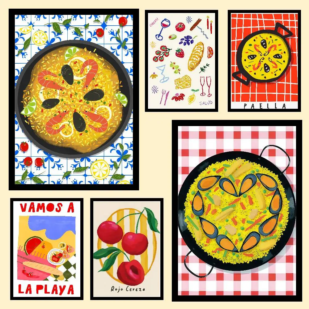 Aella Wine Cheese Tomato Poster Rustic Kitchen Posters Wall Art Retro Painting Home Room Cafe Club Dorm Wall Decor