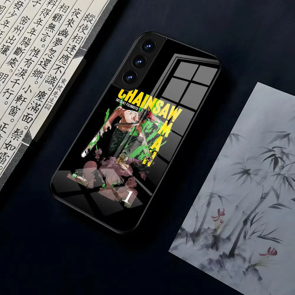 Hot Chainsaw Man Anime For OPPO A 55 54 One Plus 8T 92s A93s A94 95 8 9 7 Pro FindX3 X5PRO RENO4 RENO7 Reno4se 5F 6Z Glass Cover