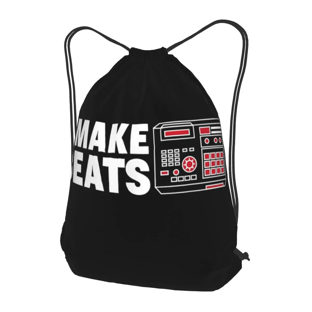 I Make Beats Music Producer Backpacks Fashion Drawstring Bundle Pocket Sports Bag Book Bags for Man Woman Students
