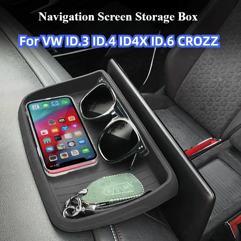 

Car Navigation Screen Storage Box Fit For Volkswagen VW ID.3 ID.4 ID.4X ID.6 CROZZ Dashboard Organizer Interior Accessories