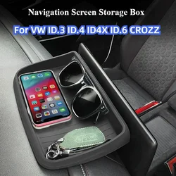 Car Navigation Screen Storage Box Fit For Volkswagen VW ID.3 ID.4 ID.4X ID.6 CROZZ Dashboard Organizer Interior Accessories