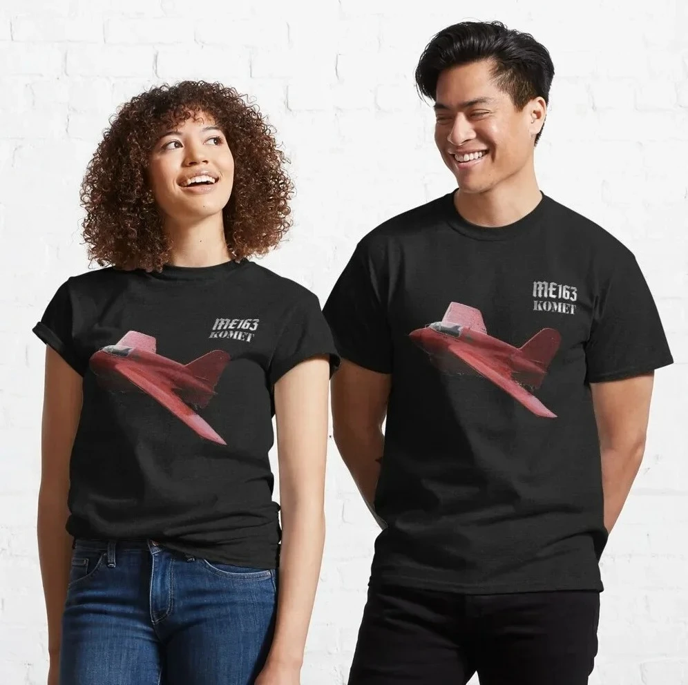 Me 163 Komet Rocket-powered Interceptor Aircraft T-Shirt Short Sleeve Casual 100% Cotton O-Neck Summer Mens T-shirt