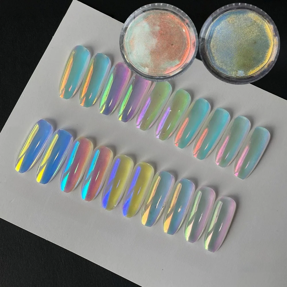 High Grade Electroplating Moonlight Nail Glitter 0.3g Ultra Fine Shimmer Pigment Ultra Bright Chrome Manicure Gloss Powder Dust