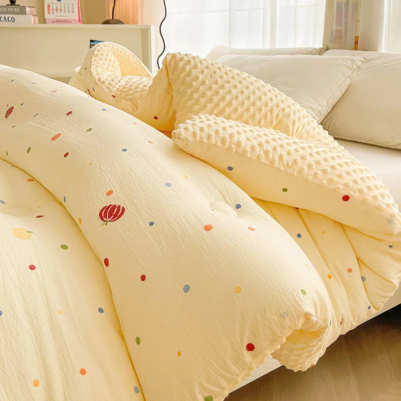 Double Layer Winter Quilt Spring Autumn Thick Warm Machine Washable Student Single Bed Winter Quilt Thickened To Keep Warm