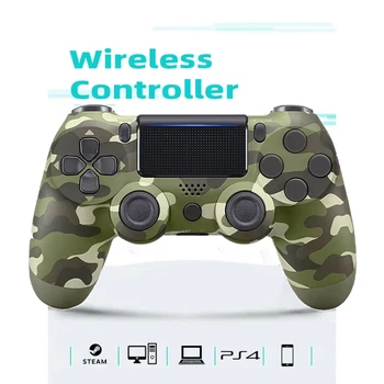 Wireless Game Controller Bluetooth No-Delay Gamepad for PS4 PS3 Console Six-axis Dual Vibration PC Game Joystick with Touchpad