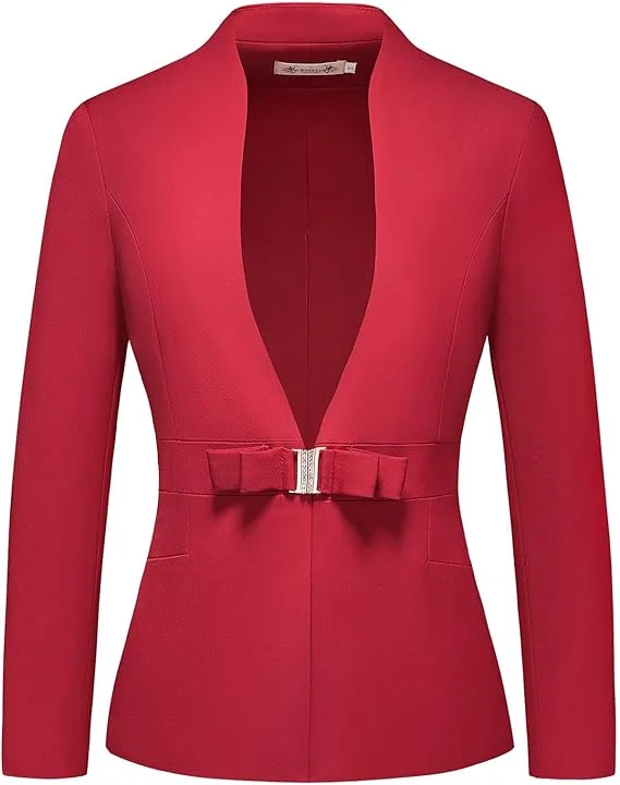 Customized Women's Business Pant Suit Set 2 Piece Slim Fit Blazer Jacket One Button Buckle Closure Lady Work Suit