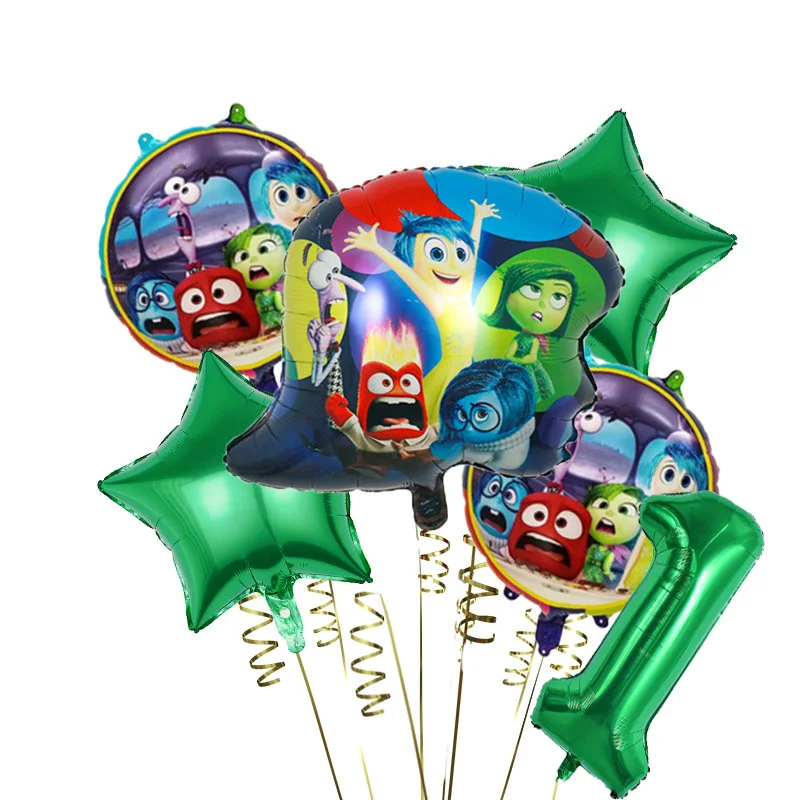 Disney Inside Out 2 Birthday Balloon Party Decoration Supplies Foil Balloons Baby Shower for Girls Boys toys Favors Party Set