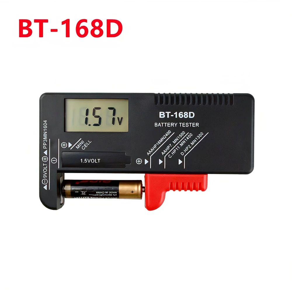 BT-168 Pro BT-168D BT-168 Digital Battery Tester LCD Display C D N AA AAA 9V 1.5V Button Cell Battery Capacity Check Detector