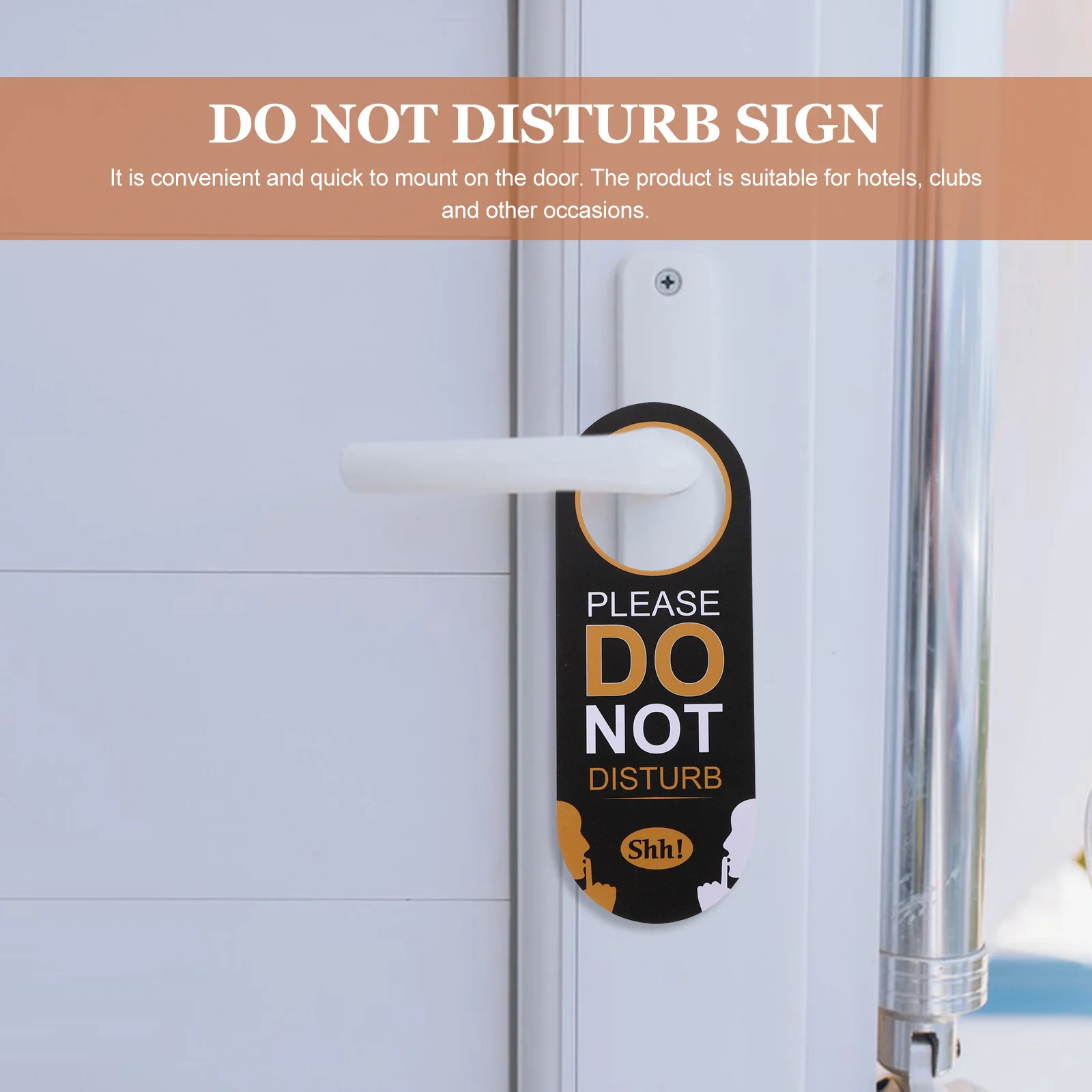 

Double Sided Door Knob Hanger Sign Do Not Disturb Please Knock Tag for Office Hotel Room Door Hanging Reminder Label Board