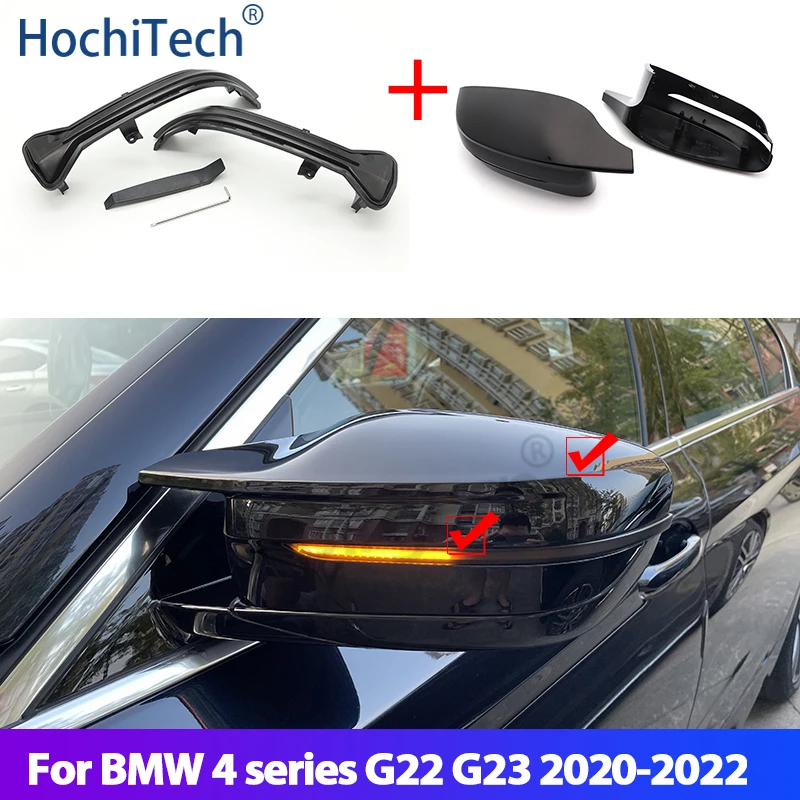 

for BMW 4 series G22 G23 420i 430i 440i 420d 430d Side Mirror Indicator LED Dynamic Turn Signal Light Blinker and Mirror cover