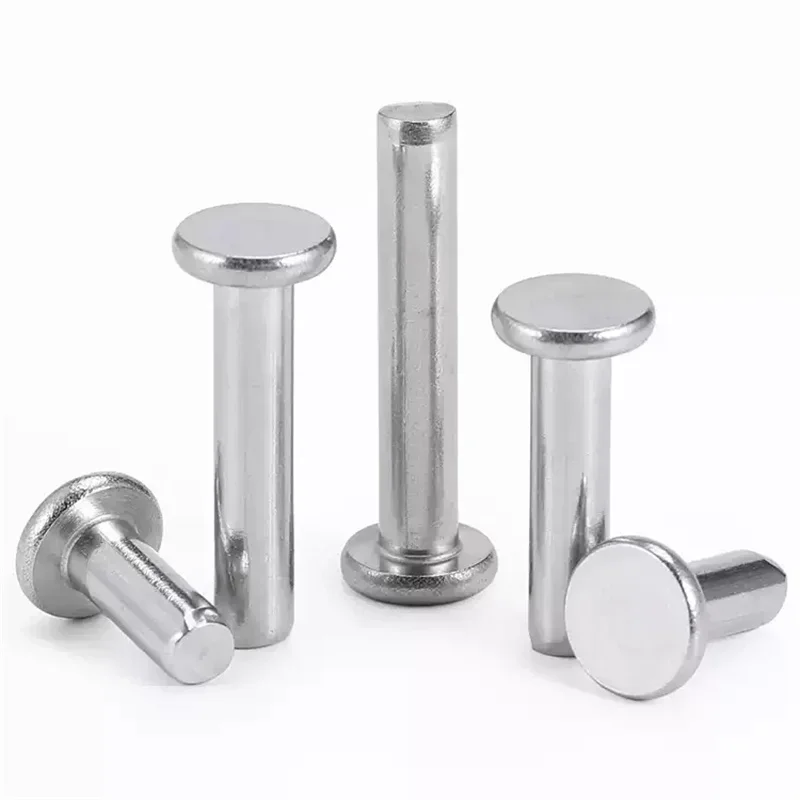 M2 M2.5 M3 M4 M5 M6 M8 Rivets Round Flat Head Solid Percussion Rivet 304 Stainless Steel Self Plugging Knock-on Flat Head Rivet