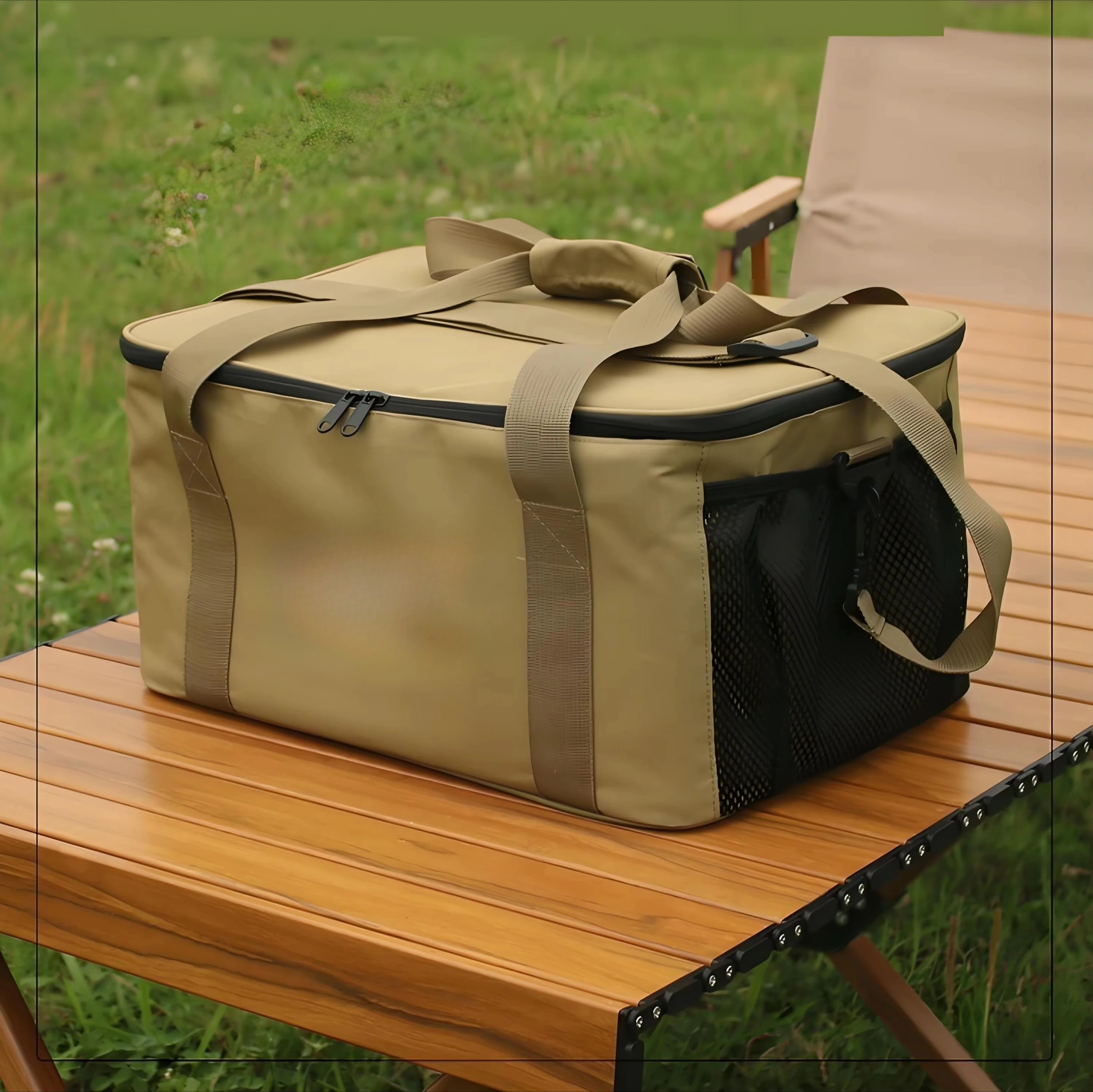 

Zippered multi-function stove and cooker storage bag for camping picnics
