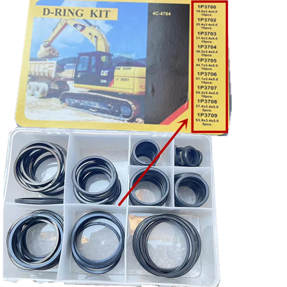 For Caterpillar CAT320 323 324 326 336 349B C D square rubber ring O-ring repair box seal ring excavator accessories