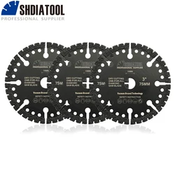 SHDIATOadvocate-Jeu de Lames de Scie Diamantées de 3 Pouces, Disque de Coupe en Acier, PVC, Carreaux de Béton, Métal, Mini Meuleuse Polyvalente, Disque de Coupe de 75mm, 3 Pièces
