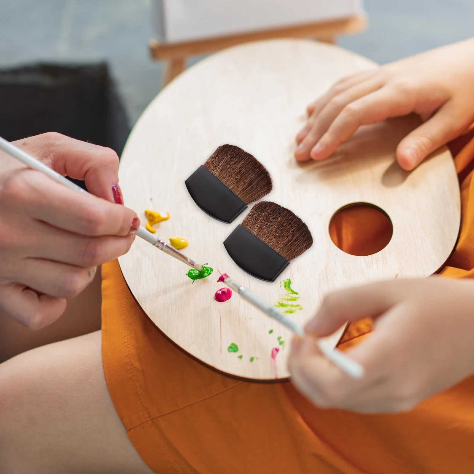

8 Pcs Painting Brushes Set Drawing Tools Oil Paintbrush Wooden Handle Portable Watercolor for Beginners
