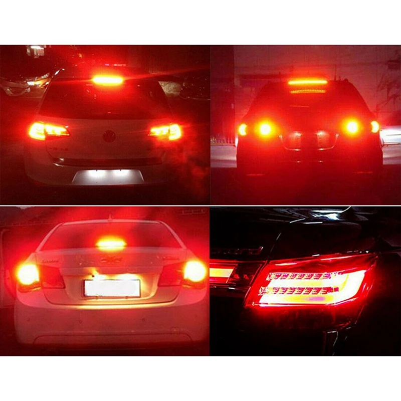 2 pezzi cromato specchietto retrovisore laterale copertura a righe Trim per Honda CR-V CRV 2017-2019 e 2X1156 rosso 7506 P21W lampadine a LED