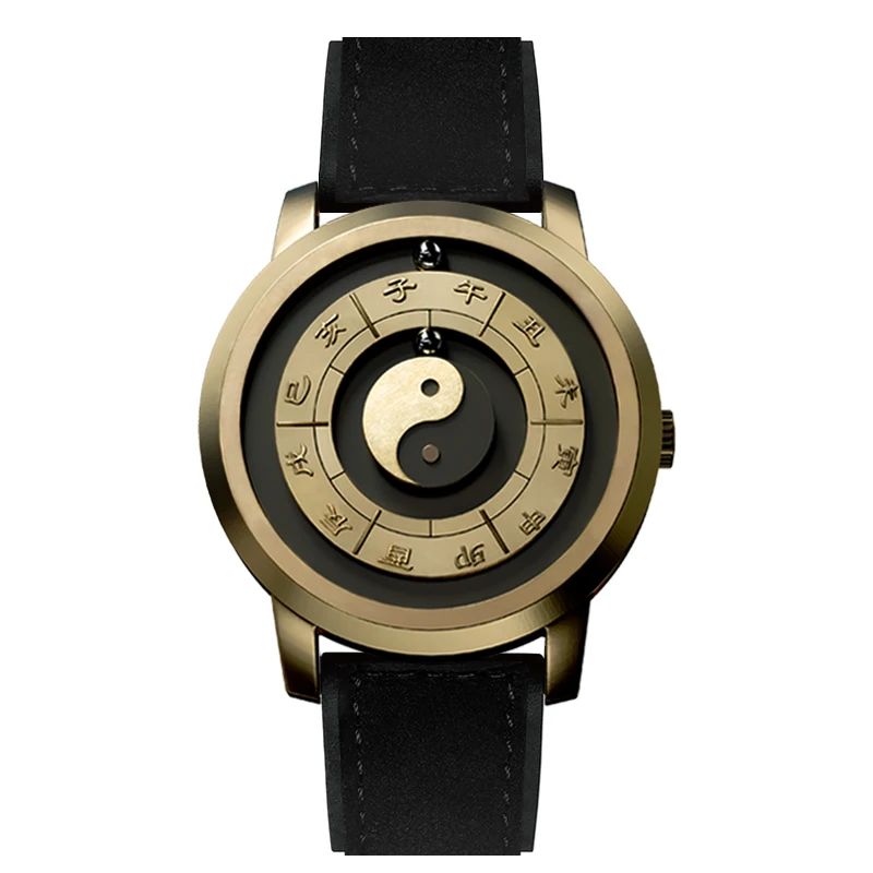 นาฬิกากลไกวินเทจสำหรับผู้ชายนาฬิกาควอทซ์อัตโนมัติกันน้ำหรูหราของแท้