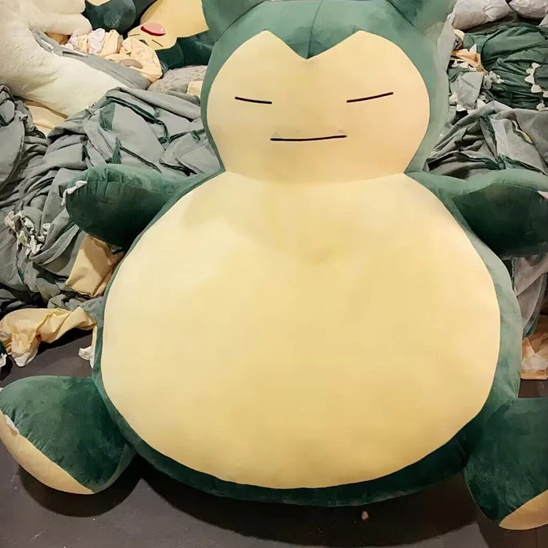 Snorlax Huge Pokemon Anime Plush Toys Big Pokémon Plushie Kawaii Sofa Semi-finished Leather Holster Pillow Gift for Children