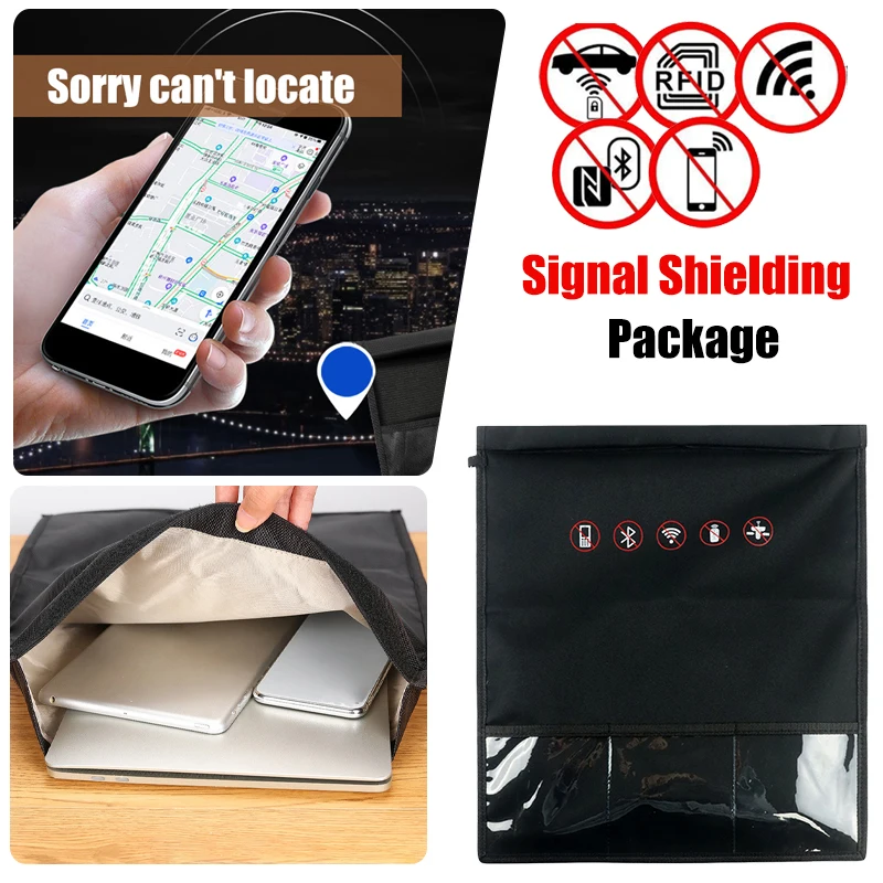 ถุงป้องกันอุปกรณ์ซ่อมโน้ตบุ๊คสำหรับแล็ปท็อป Faraday Mobile ขนาด35*45ซม. ตัวป้องกันสัญญาณ RF