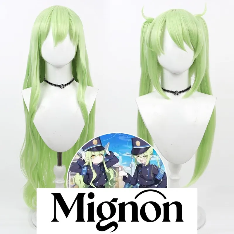 Blue Archive Hyland Railway Twins cosplay wig green twin style Halloween gift