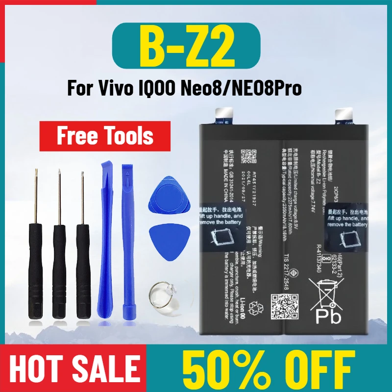 

2350mAh for Vivo IQOO Neo8/NEO8Pro B-Z2 Mobile Phone Batteries