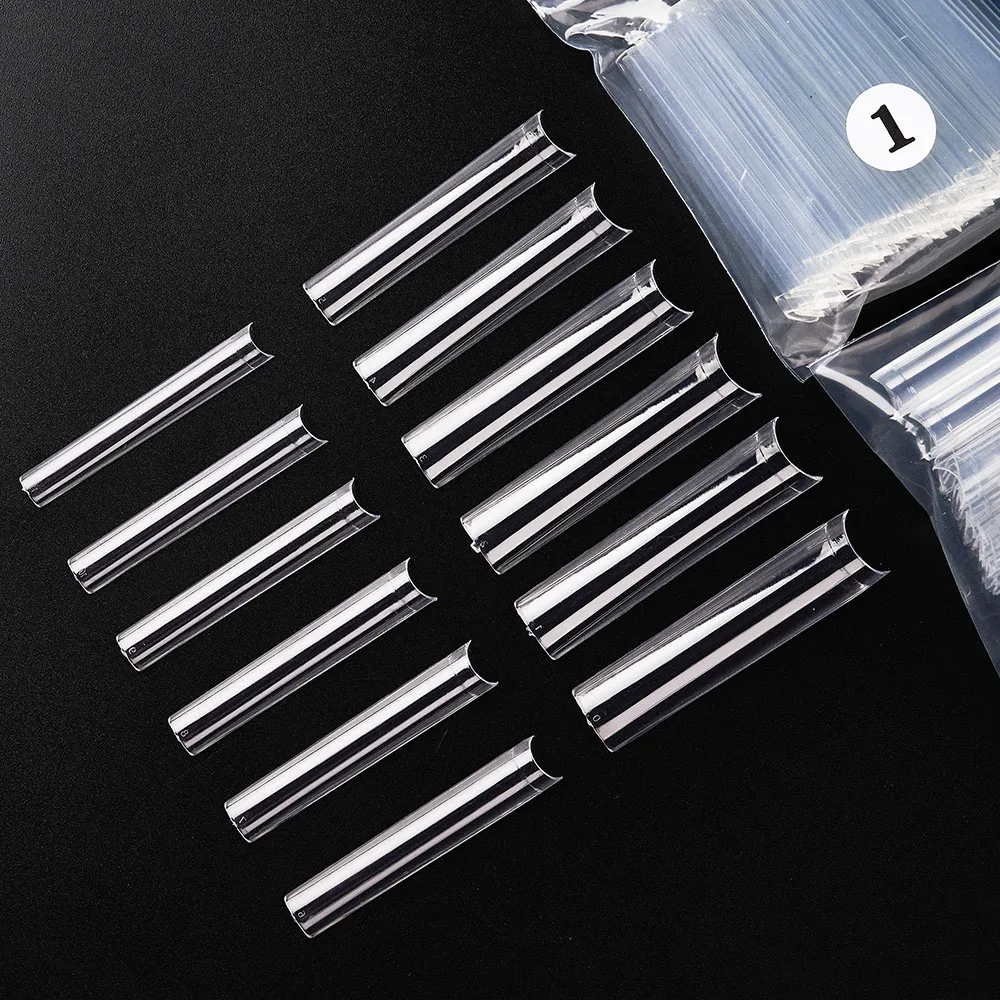 

3XL Long Coffin/Square Acrylic False Nail Tip Half Cover C Curved Straight Nail Tips Manicure Nail Art Decoration ToolFake2030