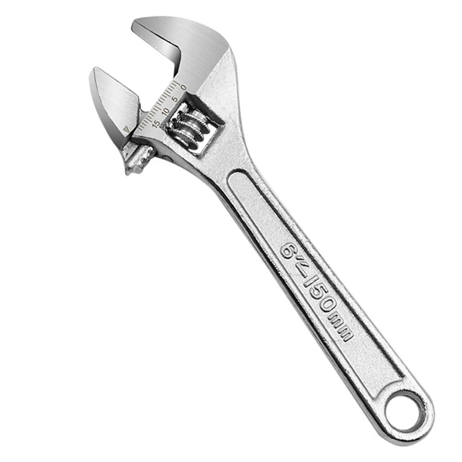 6 inch Adjustable Wrench with Long Handle Multifunctional Lightweight Reliable Ratchet Spanner Wrench for Plumbing Bike Plumber