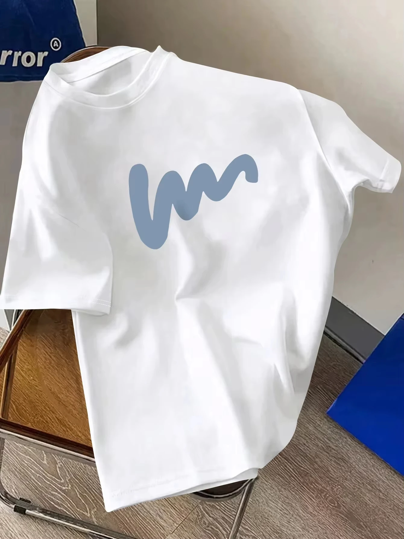 Summer Men's Round Neck Short Sleeve T-shirt, Comfortable Loose Oversized Tops Creative Pattern Print Casual Sports Daily Wear