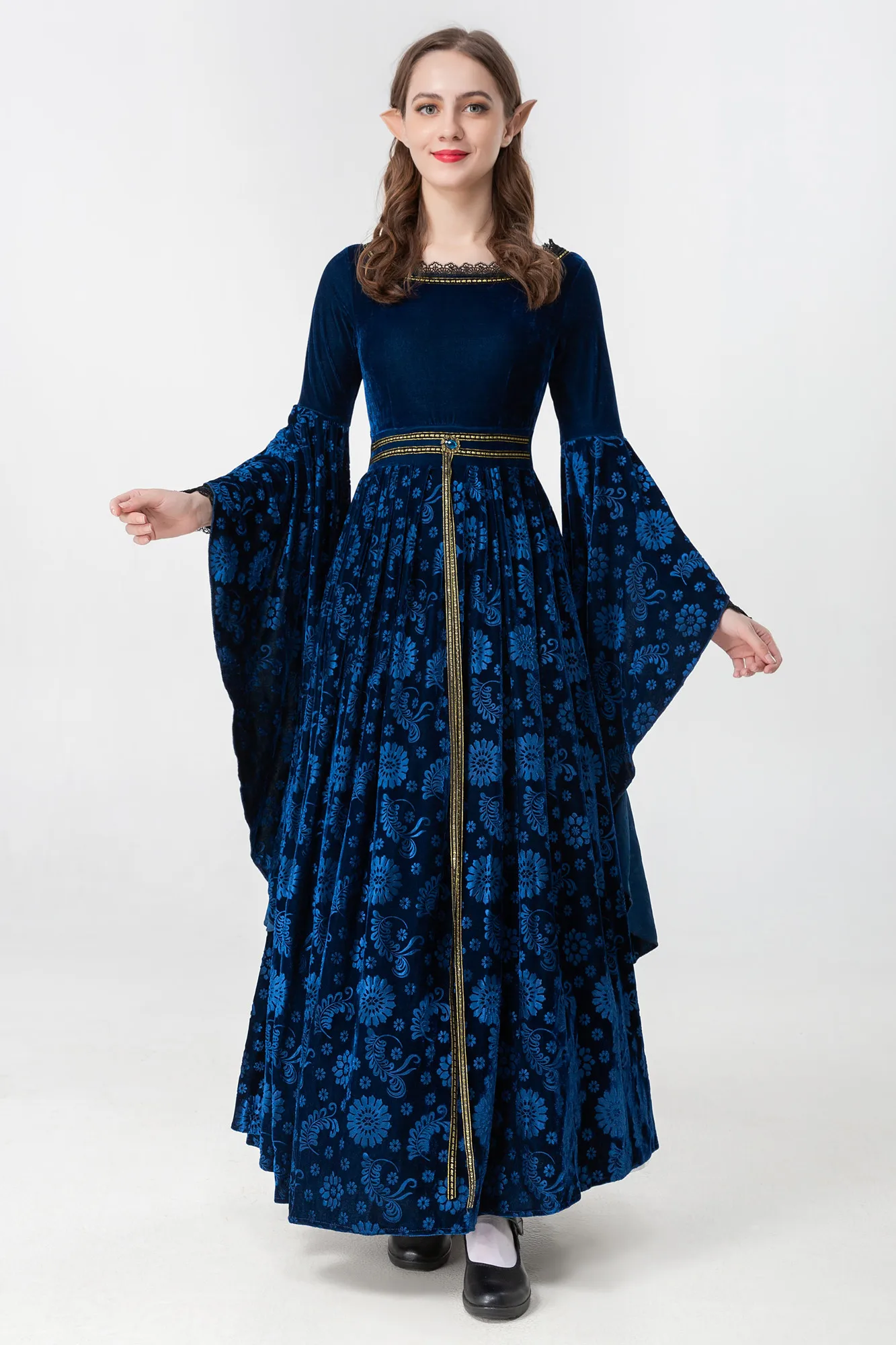 أزياء القرون الوسطى الرجعية Princ Dr loween Par Queen Play زي الساحرة النسائية التقليدية العرقية لأداء المسرح