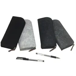 1PC Kawaii Felt Pencil Case Large Capacity Pen Pouch Pencil Bag for Girls School Office Supplies Organizer
