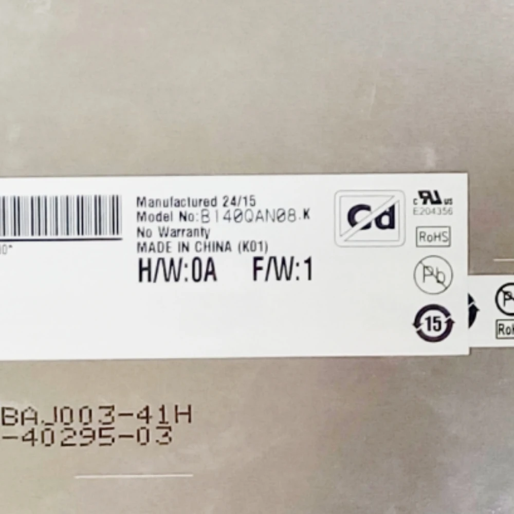 

B140QAN08.K IPS 14.0'' NEW Original Display Replacement Panel Matrix Laptop LCD screen