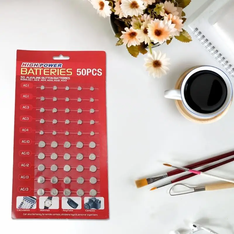 Y4UE 50PCS/LOT MICED AGSERE AGSERIES Установите AG1/AG3/AG4/AG10/AG12/AG13 для удаленного управления кнопкой кнопки монеты