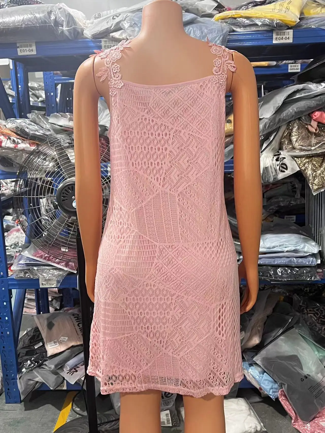 Elegante sexy vestido de verão feminino, decote redondo, oco, remendo de renda com contraste, vestido casual, férias, 2023