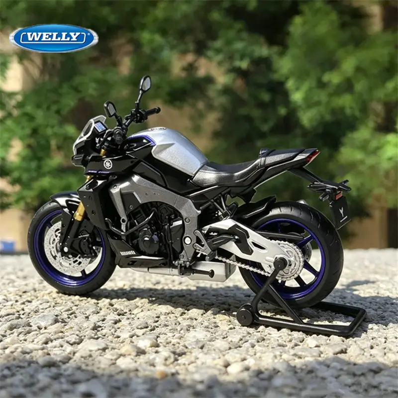 Welly 1:12 Yamaha MT-10 SP 2024 Legierungs-Rennmotorradmodell, Simulations-Diecast-Metall-Straßensportmotorradmodell, Geschenk für Kinder
