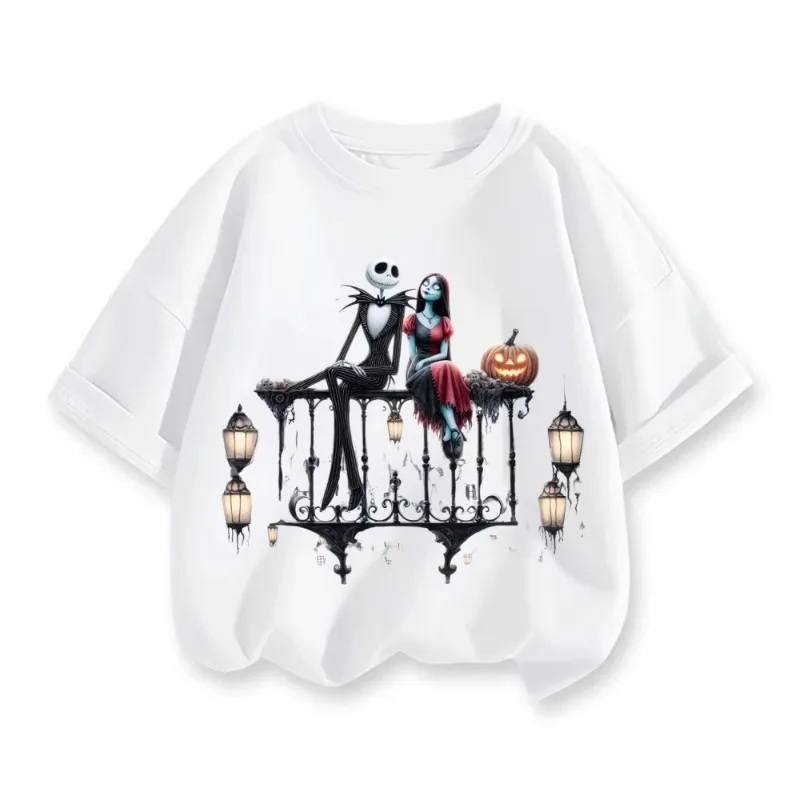 حار بيع الكابوس قبل عيد الميلاد جاك Skellington طباعة الاطفال تي شيرت الصيف الأطفال بلايز الفتيات ملابس طفل الفتيان التي شيرت